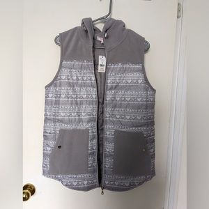 Grenier grey hoodie vests size medium